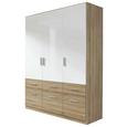 Omara Za Oblačila Celle - aluminij/bela, Moderno, umetna masa/les (181/197/54cm) - Premium Living