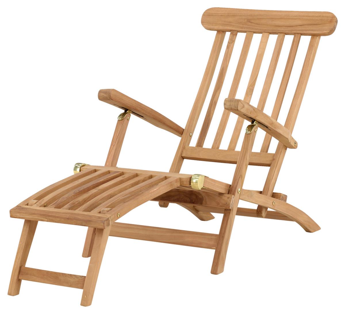 Sonnenliege Kenya ca. 60x95x150 cm Teakholz - KONVENTIONELL (60/95/150cm) - Gardenson