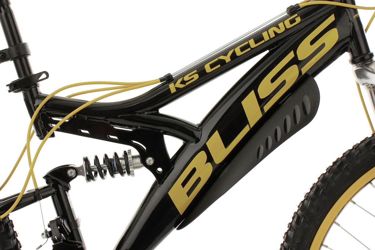KINDERFAHRRAD MTB Fully 24" Bliss RH 38cm - Gelb/Schwarz, Basics, Metall (180/70/80cm) - Atrigo