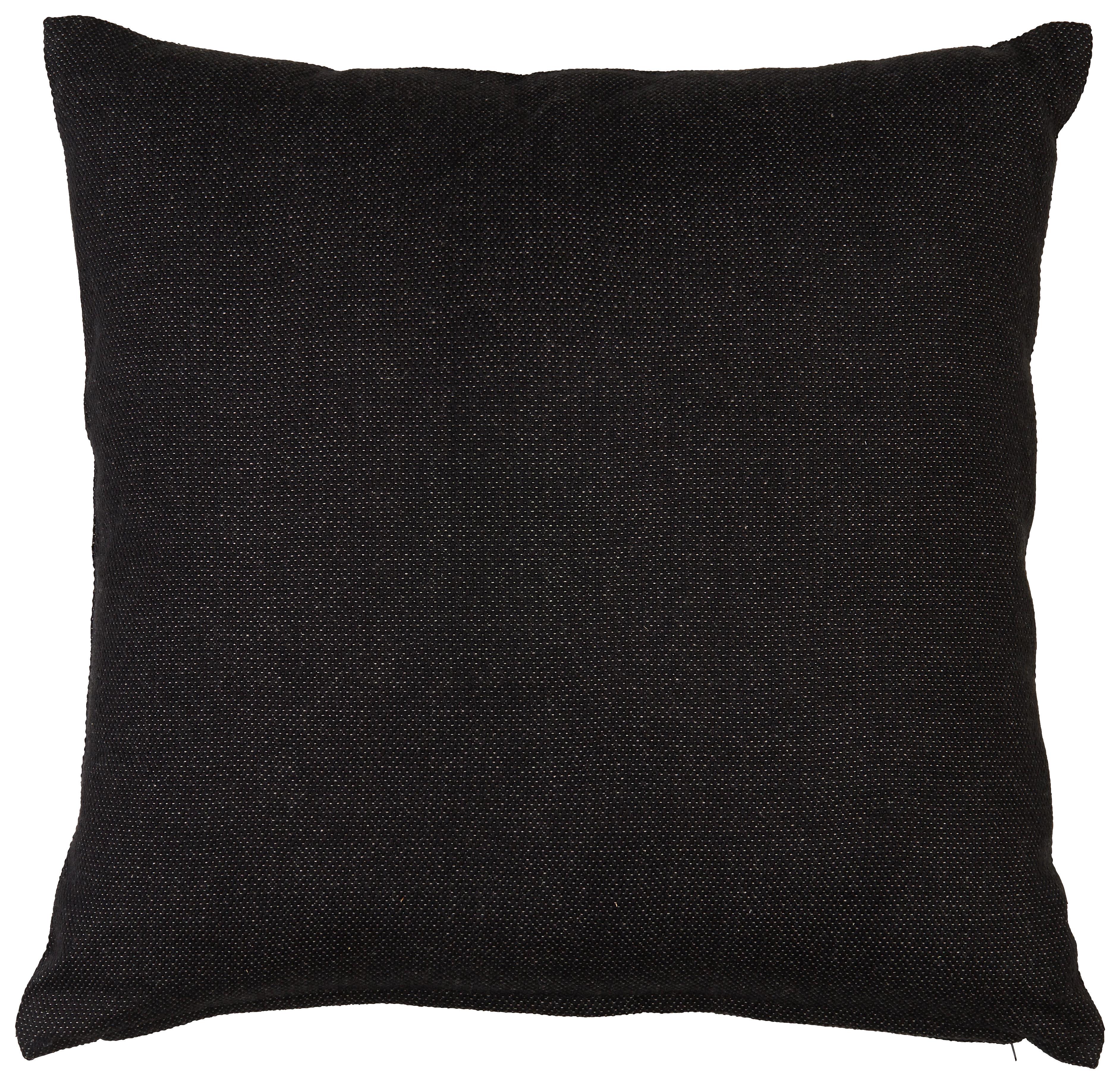 Zierkissen Chris in Schwarz ca. 50x50cm - Schwarz, Modern (50/50cm) - Premium Living