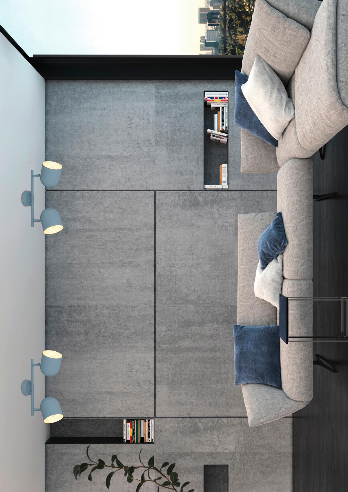 LAMPA REFLEKTOROWA 92-63212 - szary, Basics, metal (38/18/10cm)