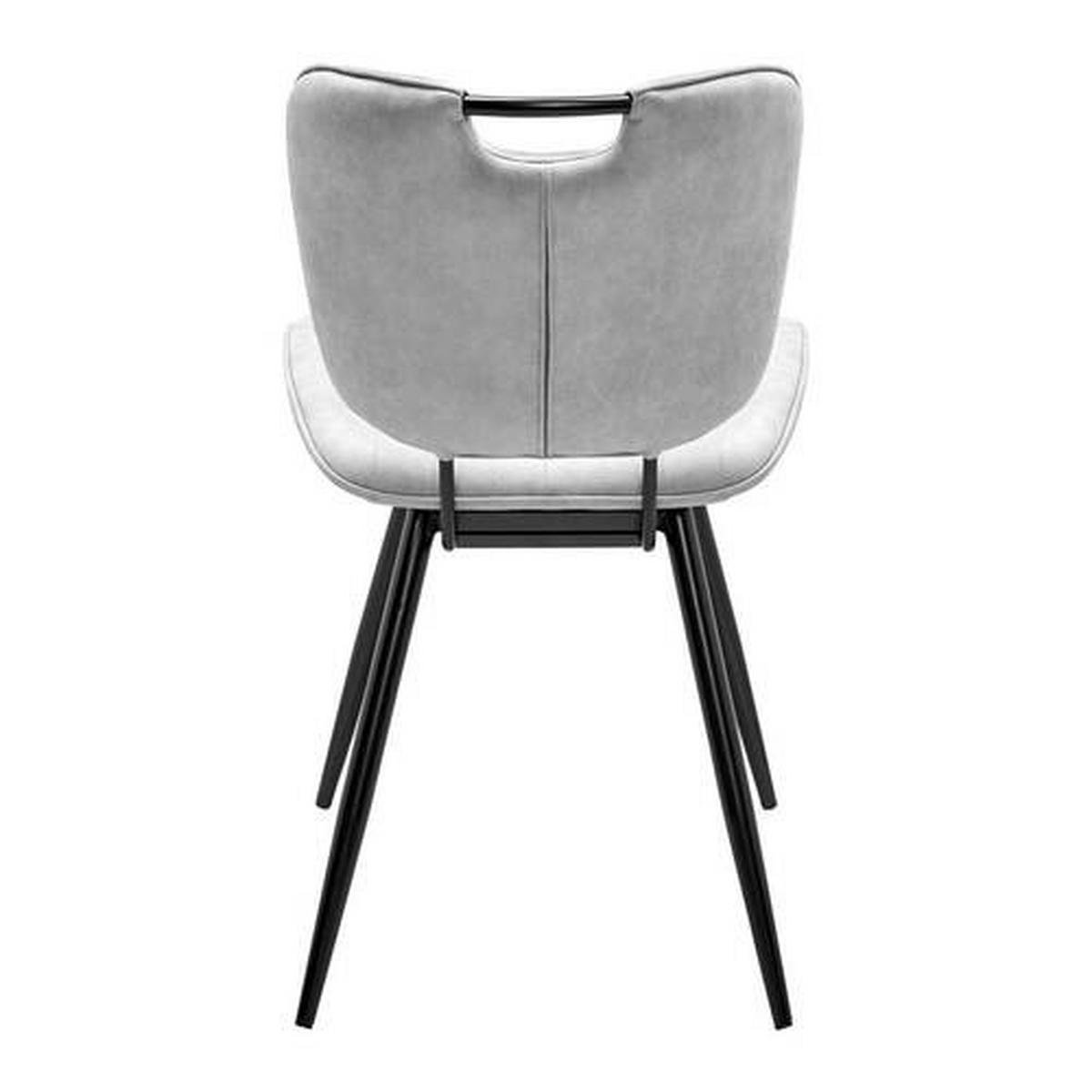 KRZESŁO HINA - jasnoszary/czarny, Modern, metal/drewno (46/84/57cm) - Bessagi Home