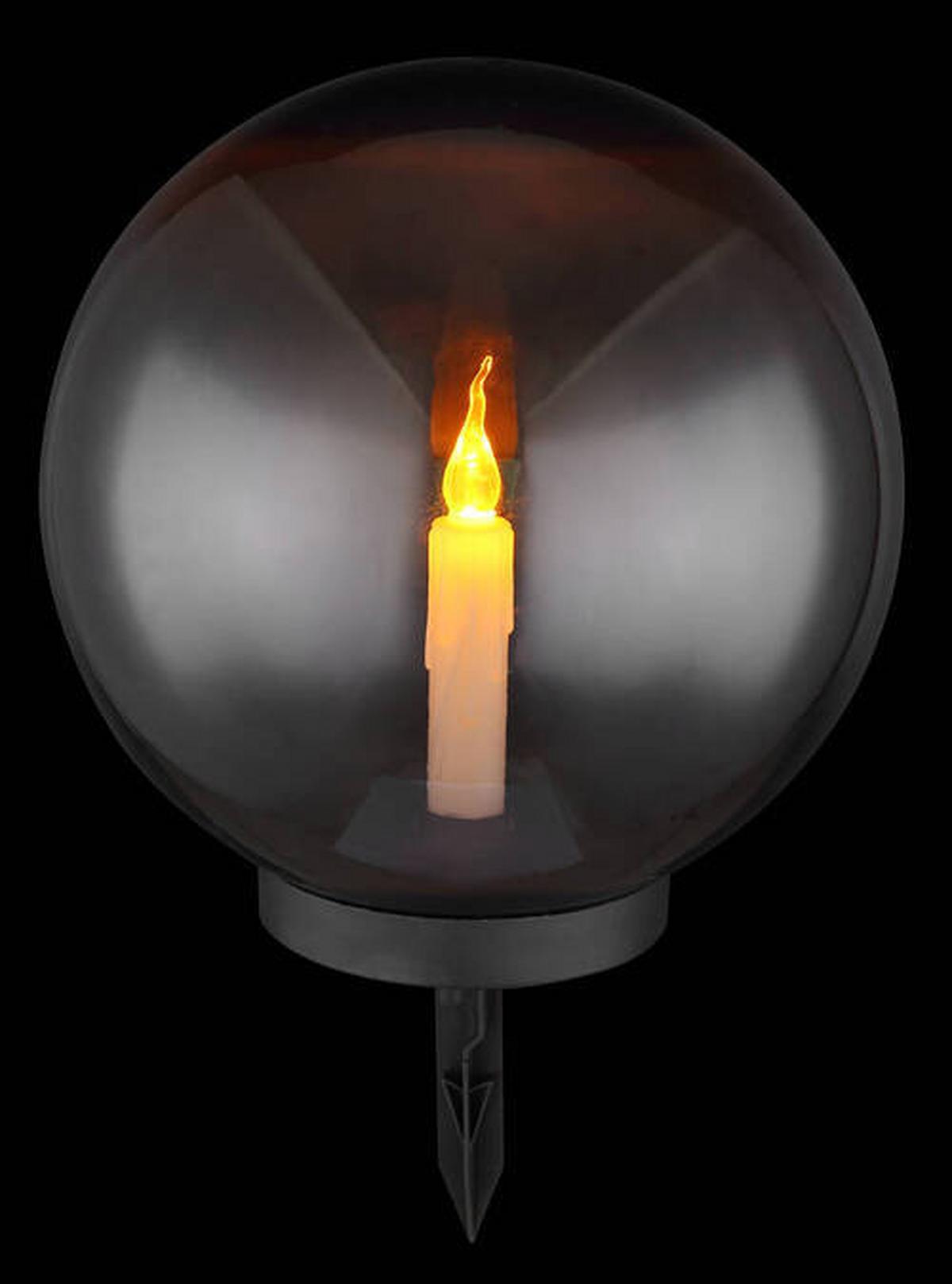 Solarna Svetilka Glow, S Sijalko - siva/črna, Basics, umetna masa (25/38,5cm) - Globo