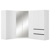 Kotna Omara Za Oblačila Costa, Bela, Siva - barve kroma/siva, Moderno, leseni material (208/197/253cm) - Rauch Möbel