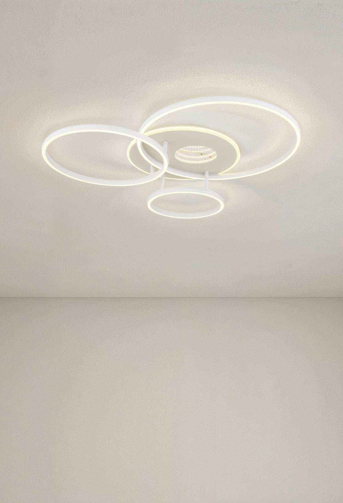 LAMPA SUFITOWA LED 48466B-40 INVERTINA - biały/kolor piaskowy, Design, tworzywo sztuczne/metal (80,7/70/13cm) - Globo