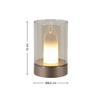 LED-DEKOLEUCHTE FLAMMI - Chromfarben/Champagner, MODERN, Glas/Kunststoff (8,5/13cm) - Mömax