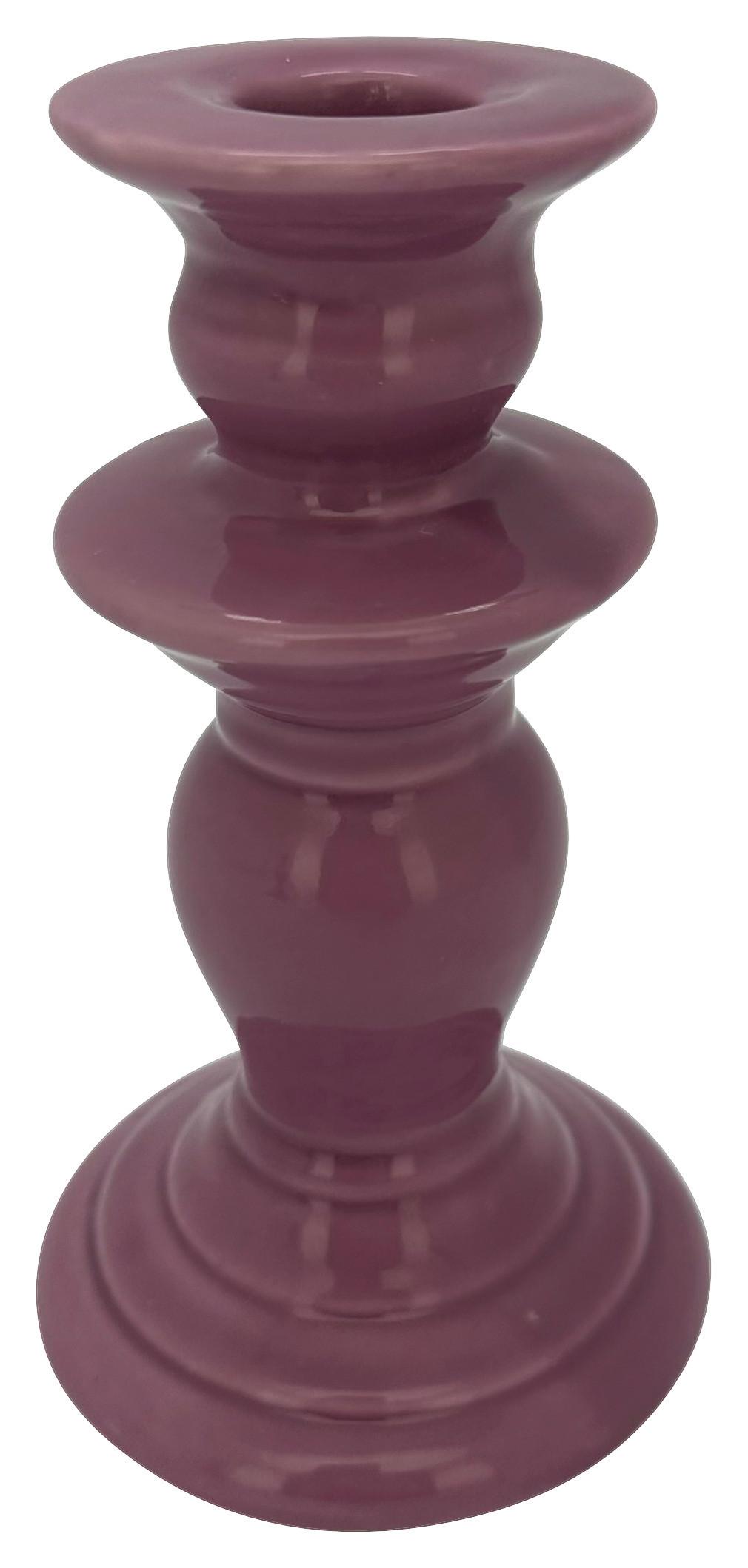 Kerzenhalter Nelly Pink - Pink, MODERN, Keramik (8,5/8,5/15cm) - Mömax