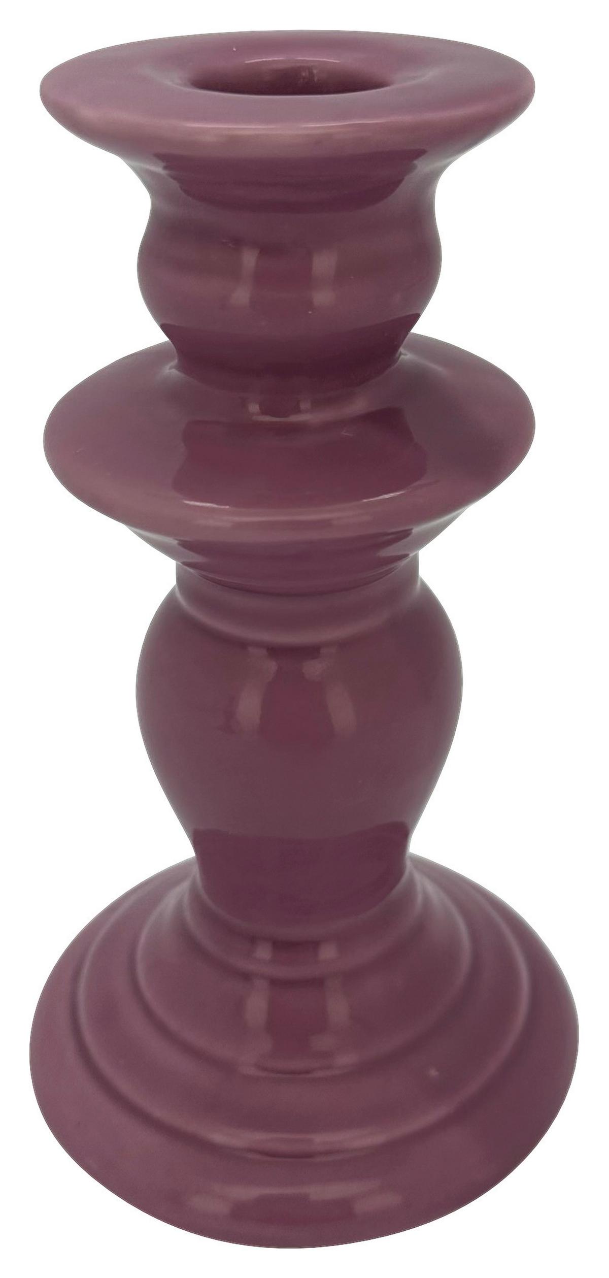 Kerzenhalter Nelly Pink - Pink, MODERN, Keramik (8,5/8,5/15cm) - Mömax