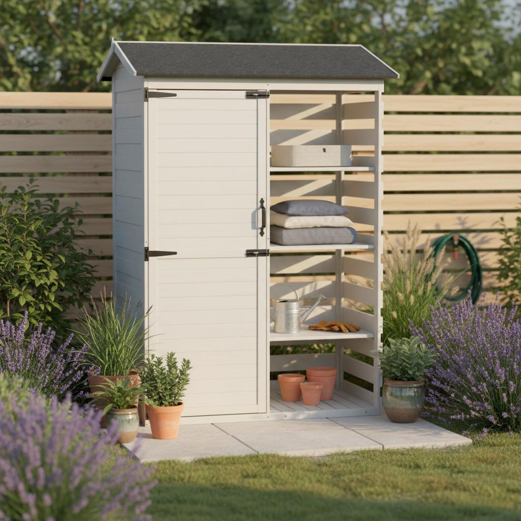 Vrtna Lopa Vera, Bela - bela, Moderno, les (130/55/180cm) - Bessagi Garden