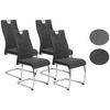 Schwingstuhl Alina 4er-Set Anthrazit Webstoff - Chromfarben/Anthrazit, MODERN, Textil/Metall (43/98/59cm) - MID.YOU