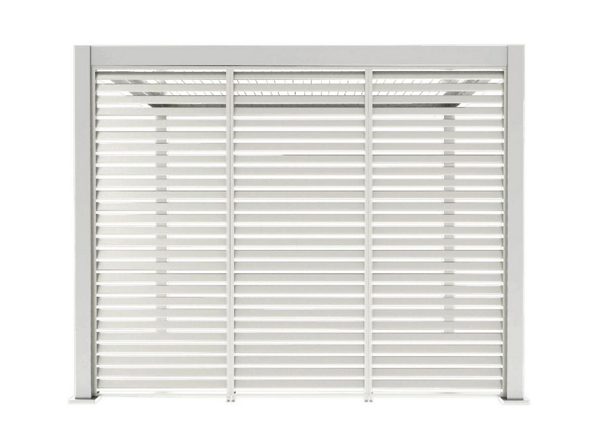 Pergola-Seitenteil Mirador ca. 123x238 cm Alu Weiß - Weiß, MODERN, Metall (123,5/240/10cm) - Gardenson