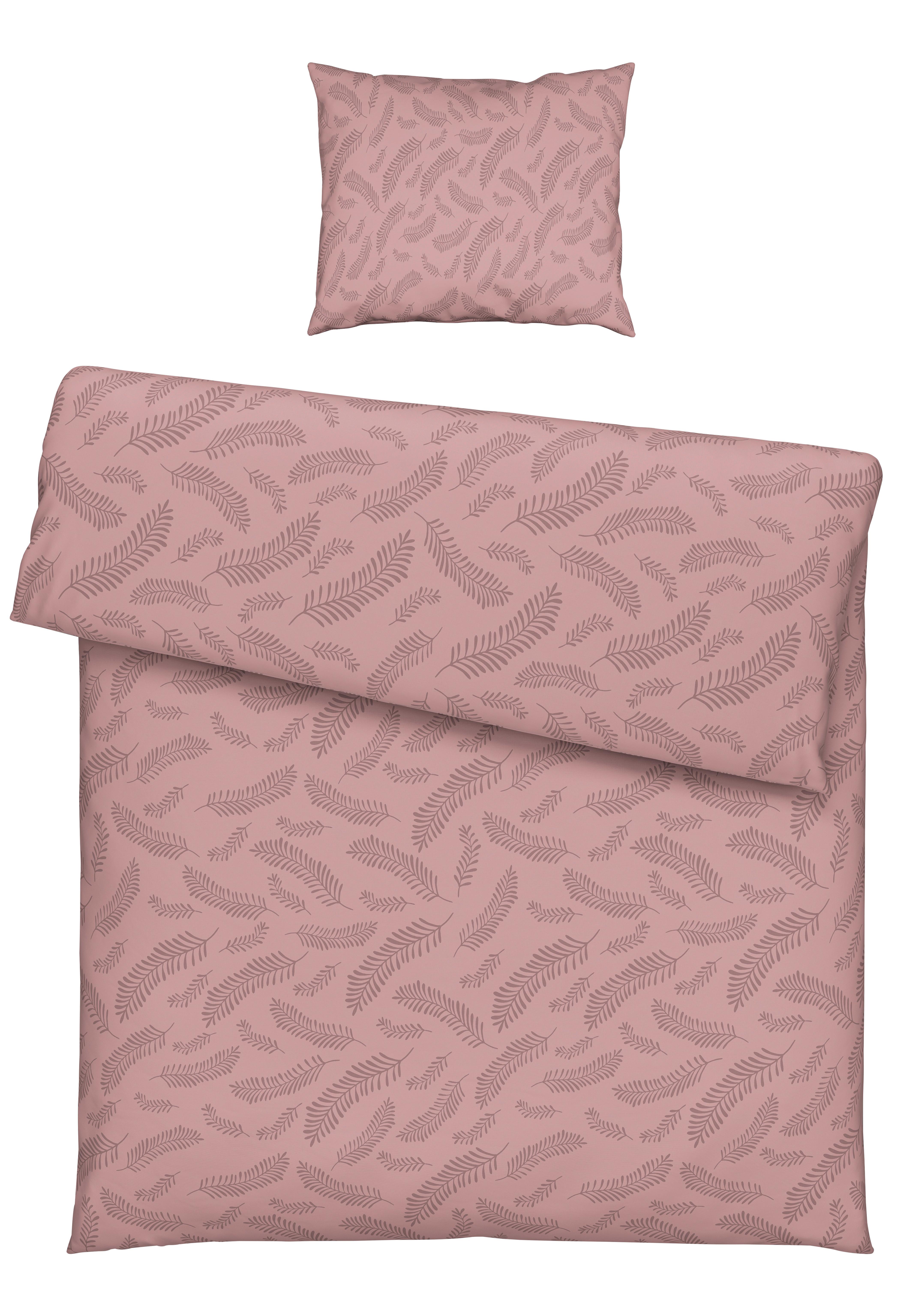 Bettwäscheset Ferns - Mauve, Modern, Textil (160/210cm) - Mömax