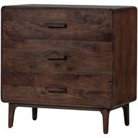 Kommode Liya Mangoholz - Dunkelbraun, Design, Holz (90/90/50cm) - Livetastic