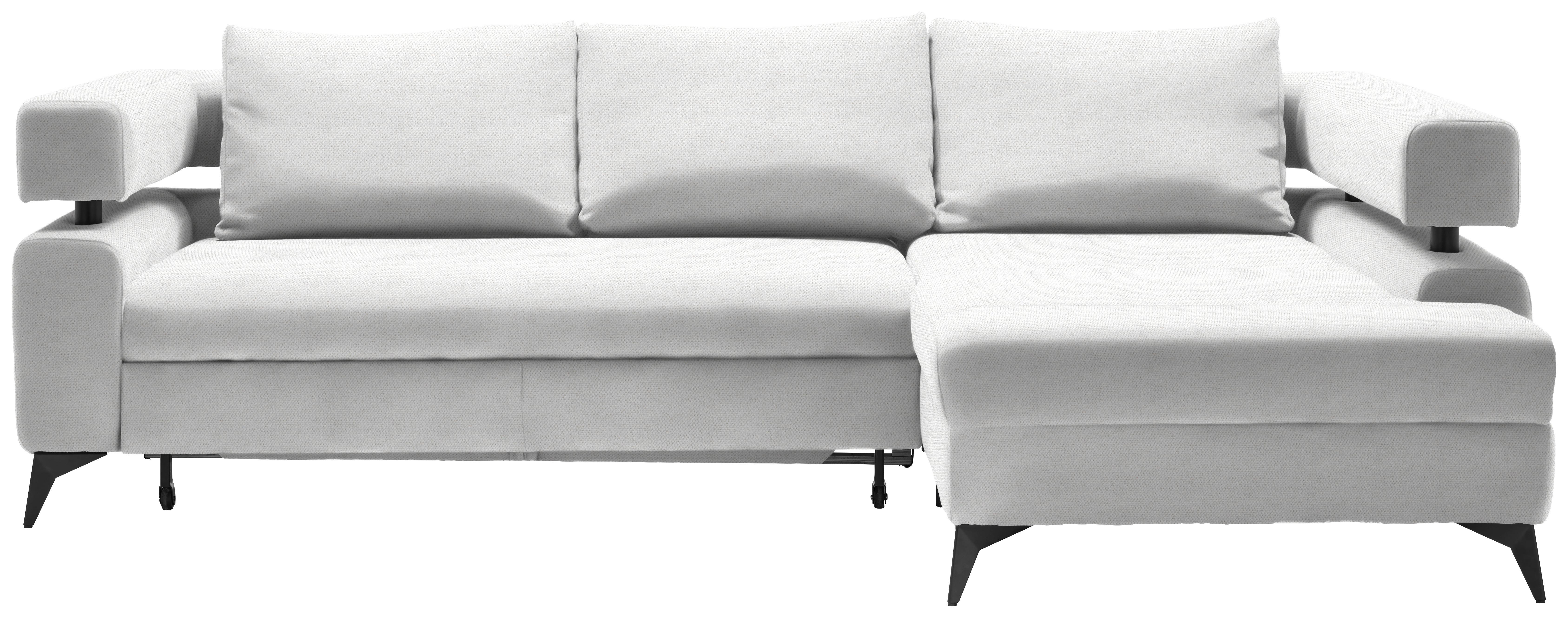 Kutna Garnitura Rosalie - bijela/crna, Konvencionalno, tekstil/metal (265/184cm) - Modern Living