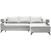 Kutna Garnitura Rosalie - bijela/crna, Konvencionalno, tekstil/metal (265/184cm) - Modern Living