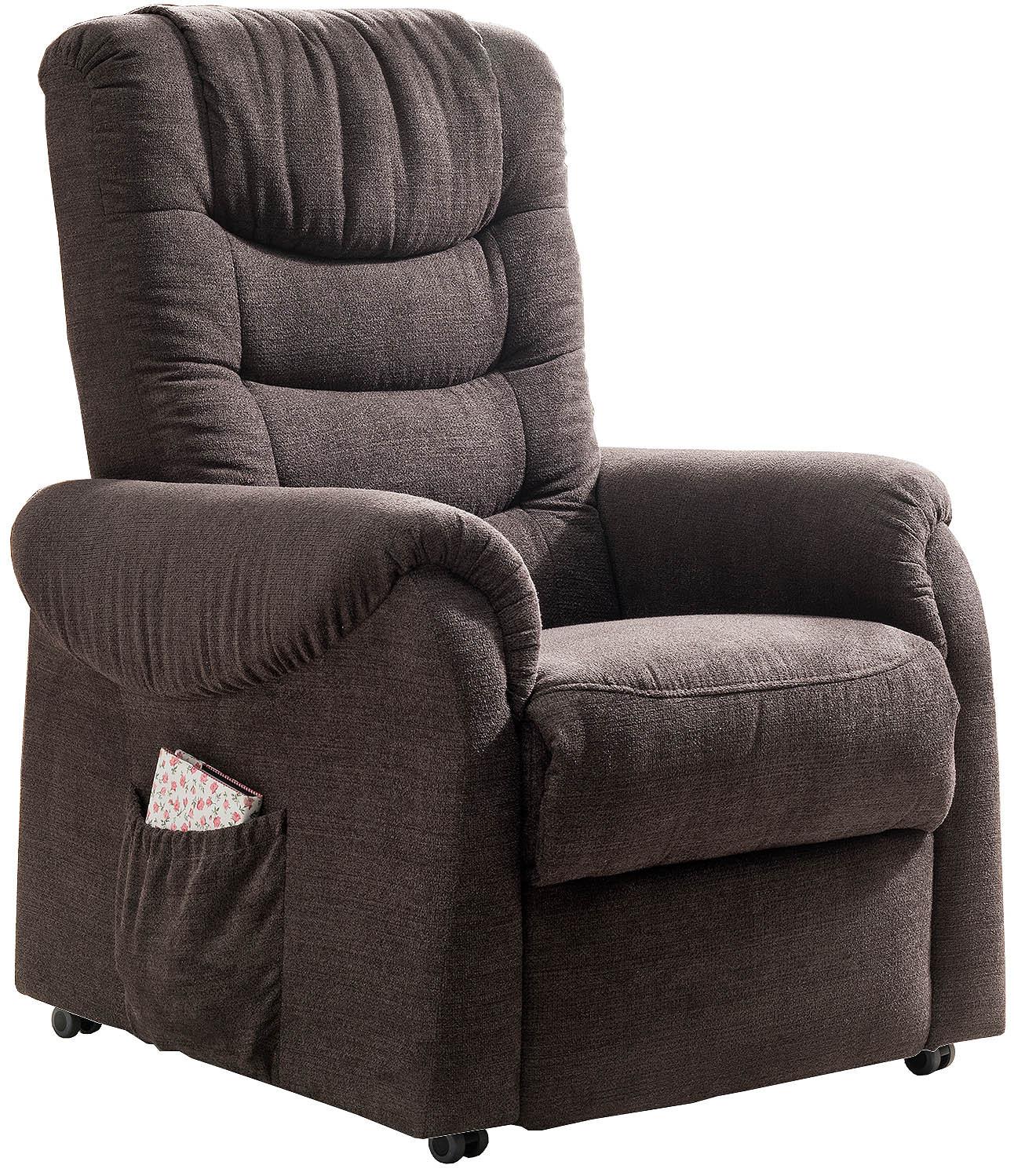 Fernsehsessel Nino Dunkelbraun Nylon/Struktur - Dunkelgrün/Dunkelbraun, Design, Kunststoff/Textil (76/106/94cm) - Livetastic