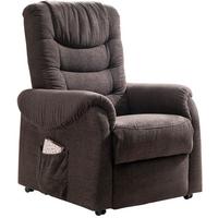 Fernsehsessel Nino Dunkelbraun Nylon/Struktur - Dunkelgrün/Dunkelbraun, Design, Kunststoff/Textil (76/106/94cm) - Livetastic