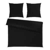 Bettwäsche Xenia Uni XXL Schwarz ca. 200x200cm - Schwarz, MODERN, Textil (200/200cm) - Premium Living
