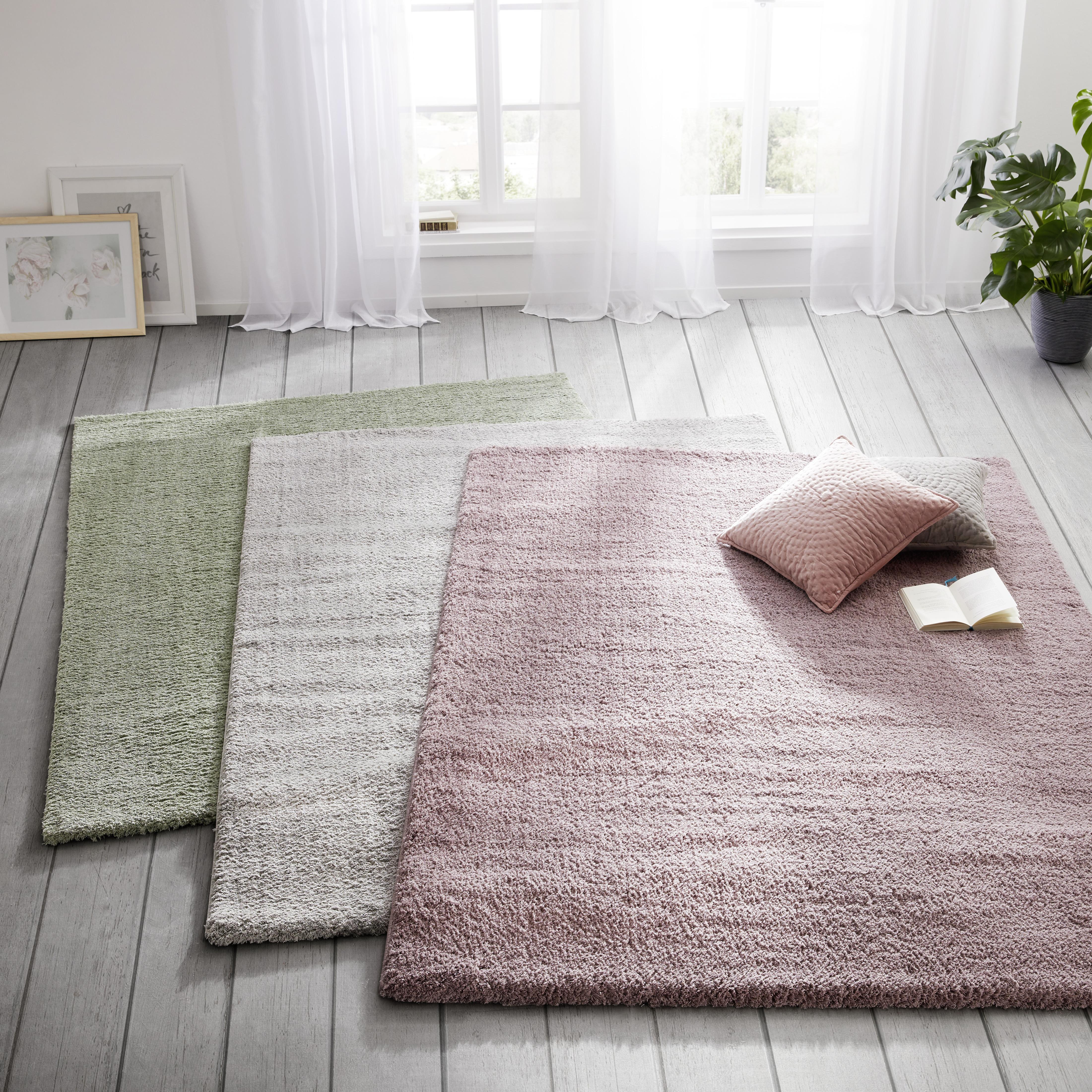 Shaggy Stefan in Grün ca. 120/170cm - Grün, Modern, Textil (120/170cm) - Mömax