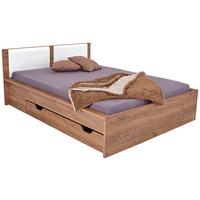 Krevet Avensis - bijela/boje hrasta, Konvencionalno, drvo (140/200cm) - Modern Living