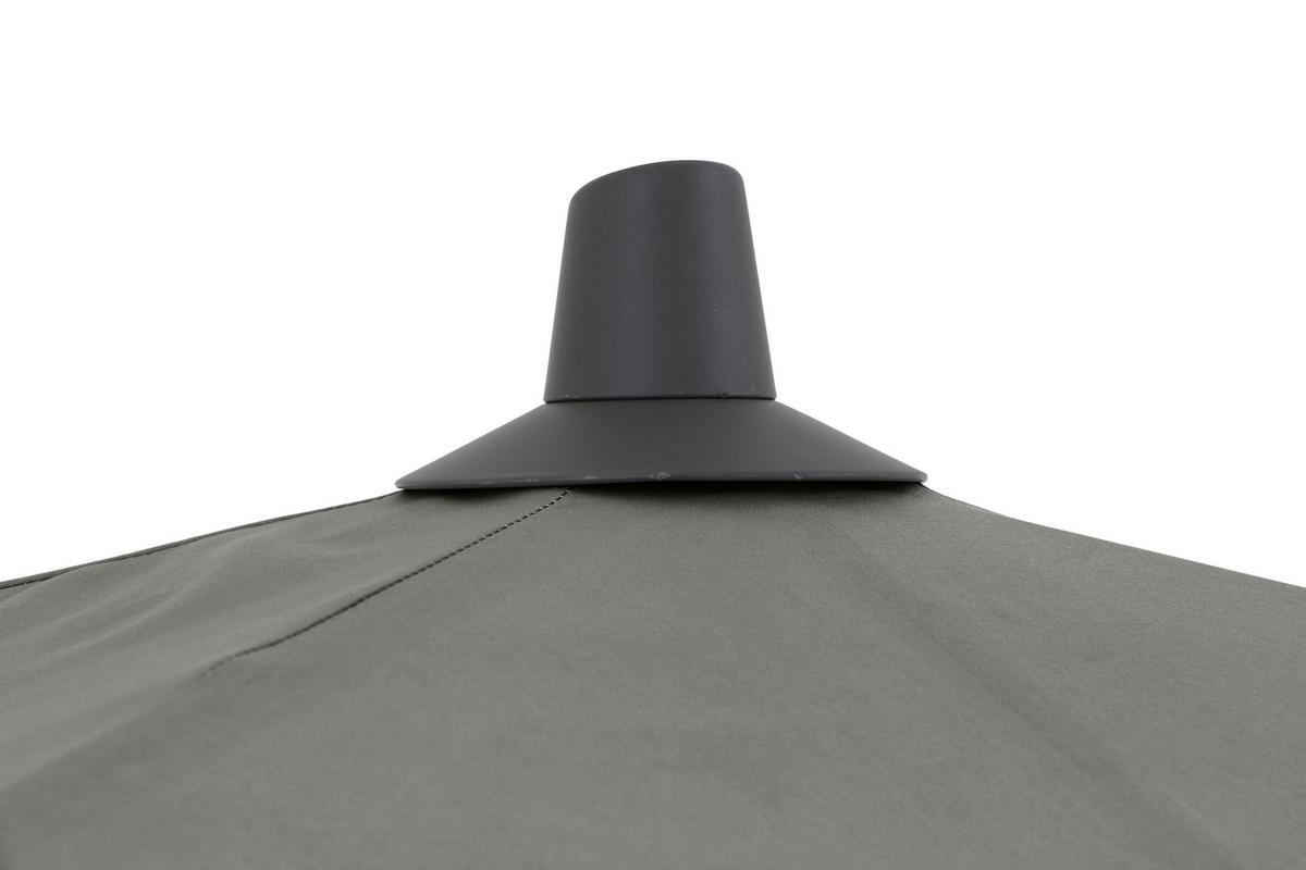 Sonnenschirm Anthrazit/ Olivgrün ca. 250x238x200 cm - Anthrazit/Olivgrün, KONVENTIONELL, Textil/Metall (250/200cm) - Siena Garden