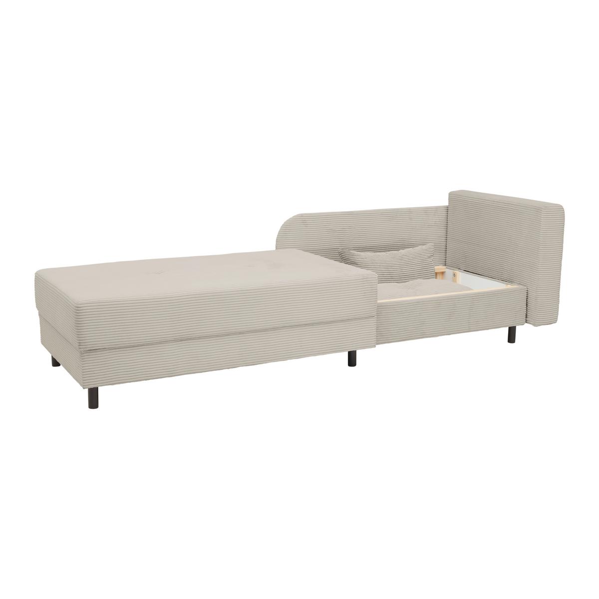 Liege Nova Beige - Beige/Schwarz, MODERN, Holz/Textil (145/62/85cm) - Mömax