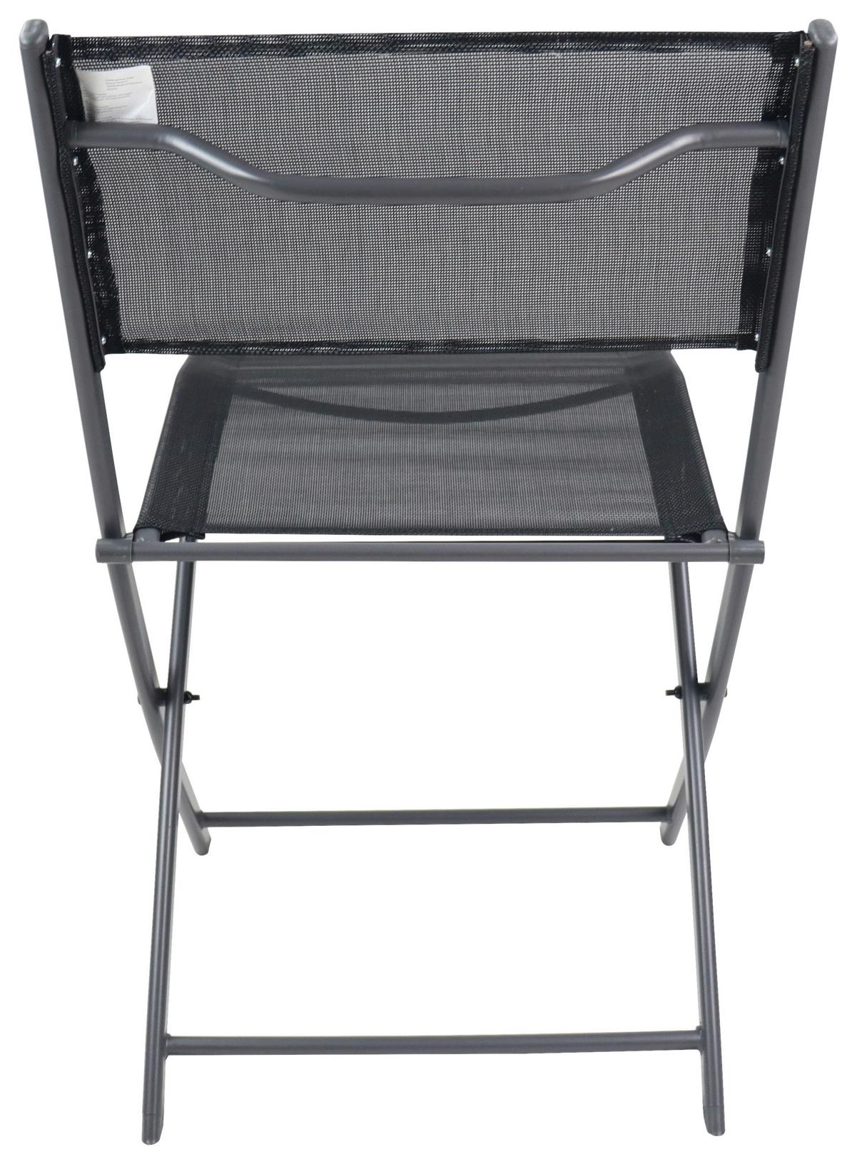 GARTENSTUHL-SET SUMILA - Schwarz, Modern, Textil/Metall (45/79/46cm) - Ambia Garden