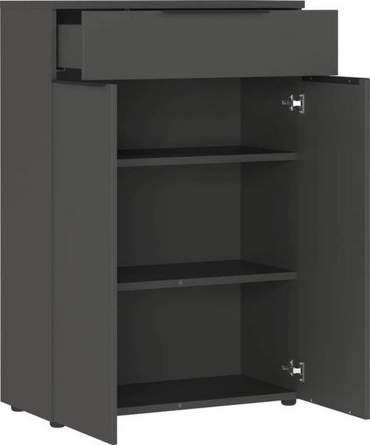 armoire à dossiers in Graphitfarben - Graphitfarben, Modern, Holzwerkstoff (81/120/40cm) - Premium Living