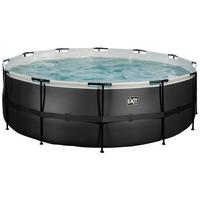 Bazen Exit Black Pool, Črpalka S Peščenim Filtrom, Ø 427cm - črna, Konvencionalno, kovina (427/122cm) - EXIT Toys