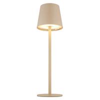 LED-Tischleuchte Vannie Opal/Sand max. 3 Watt - Sandfarben/Opal, Trend, Kunststoff/Metall (10,6/36cm) - Globo