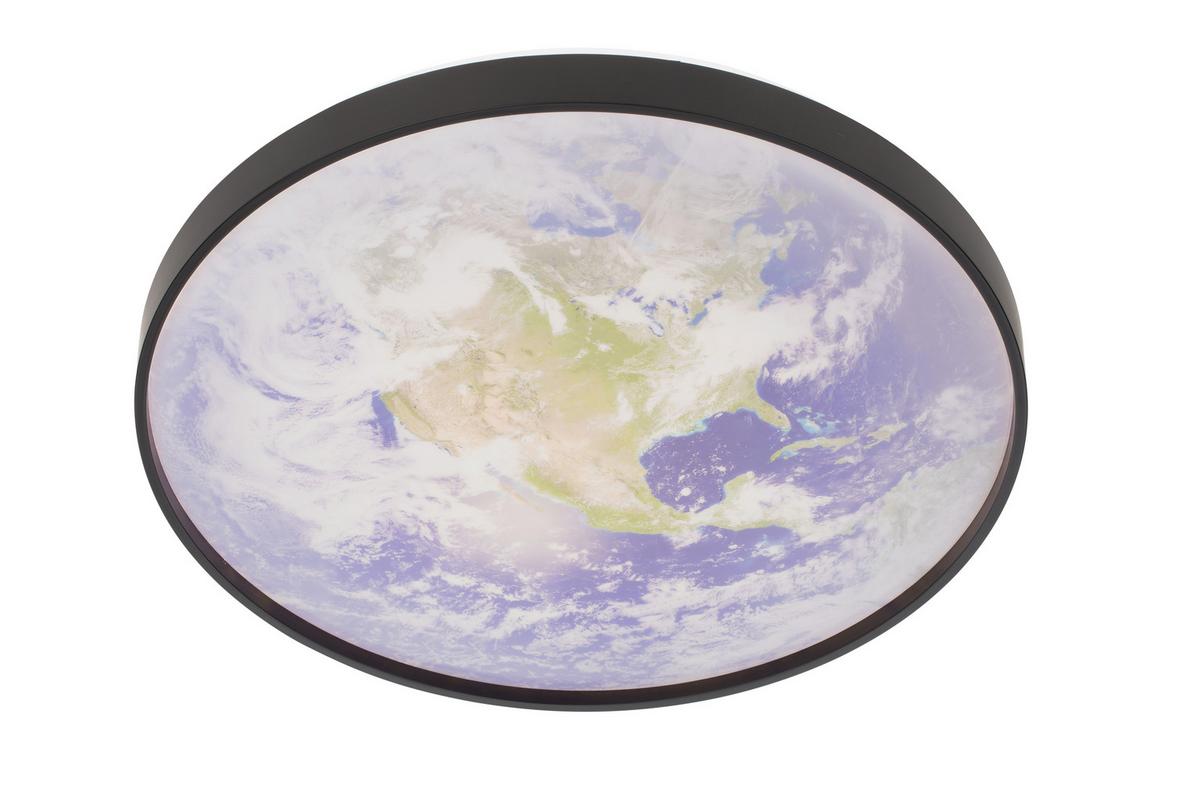 LAMPA SUFITOWA LED EARTH *SBN* - opal, Trend, tworzywo sztuczne/metal (49/10cm) - Novel