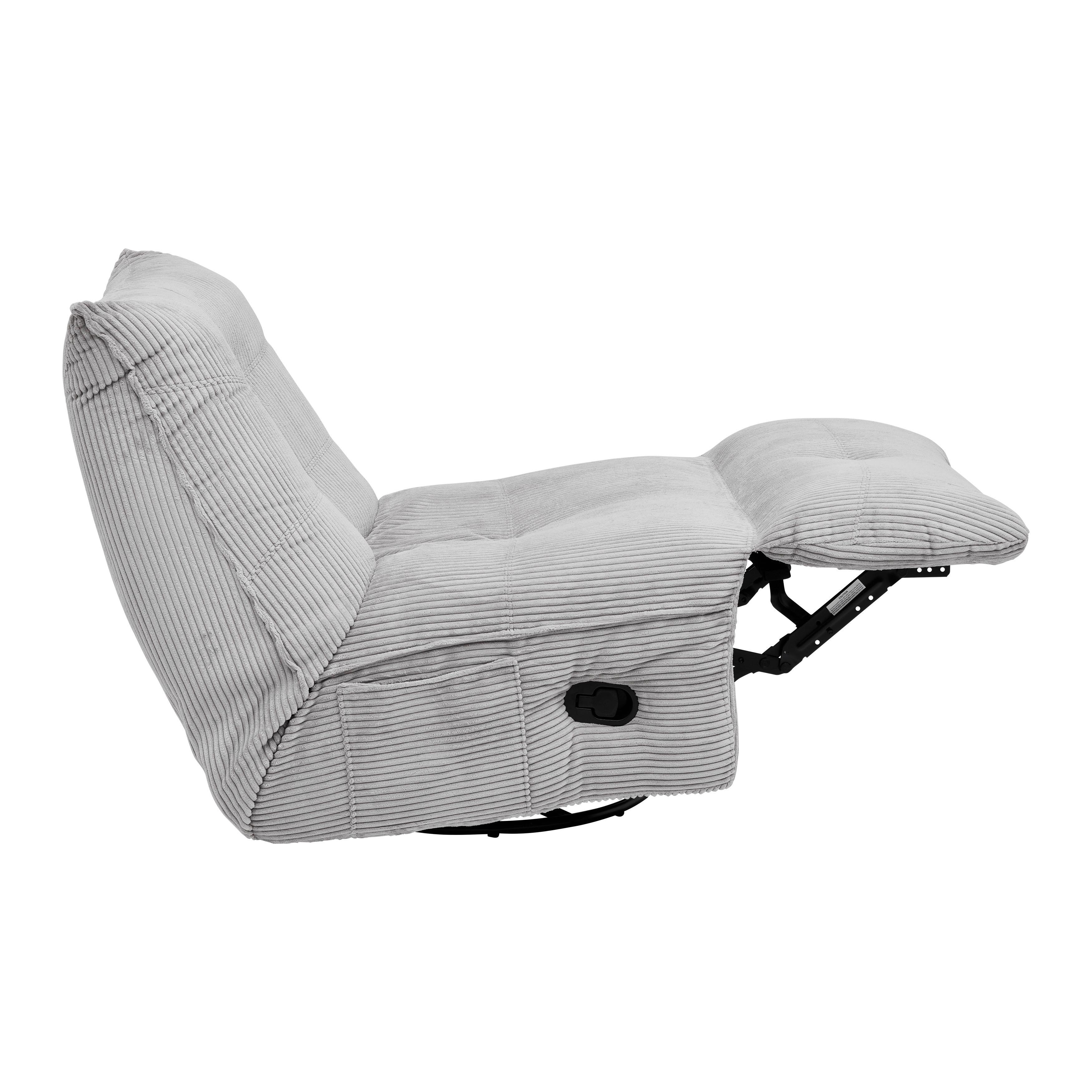 Počivalnik Alura, Svetlo Siva - črna/svetlo siva, Moderno, kovina/tekstil (90/92/90cm) - Bessagi Home