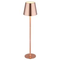 Akku-Tischleuchte Vannie Kupferfarben max. 3 Watt - Schwarz/Weiß, Design, Kunststoff/Metall (11,2/47cm) - Globo