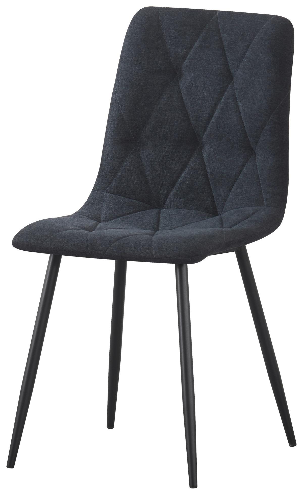 Étkezőgarnitúra Andi - fekete/szürke, Design, textil/fa (120/79/73cm) - Based