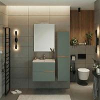 Bază pentru lavoar Eva - stejar sălbatic, Modern, material pe bază de lemn (60/51/46cm)