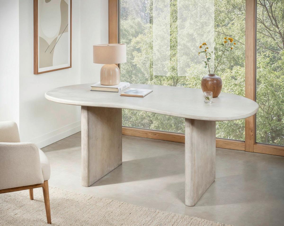 SCHREIBTISCH SCHREIBTISCH MANGO MASSIVHOLZ - Weiss, Design, Holz (180/90/75cm) - MID.YOU