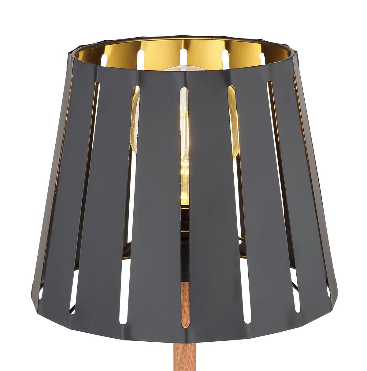 Namizna Svetilka 15645t - črna, Design, kovina (25/45cm) - Globo