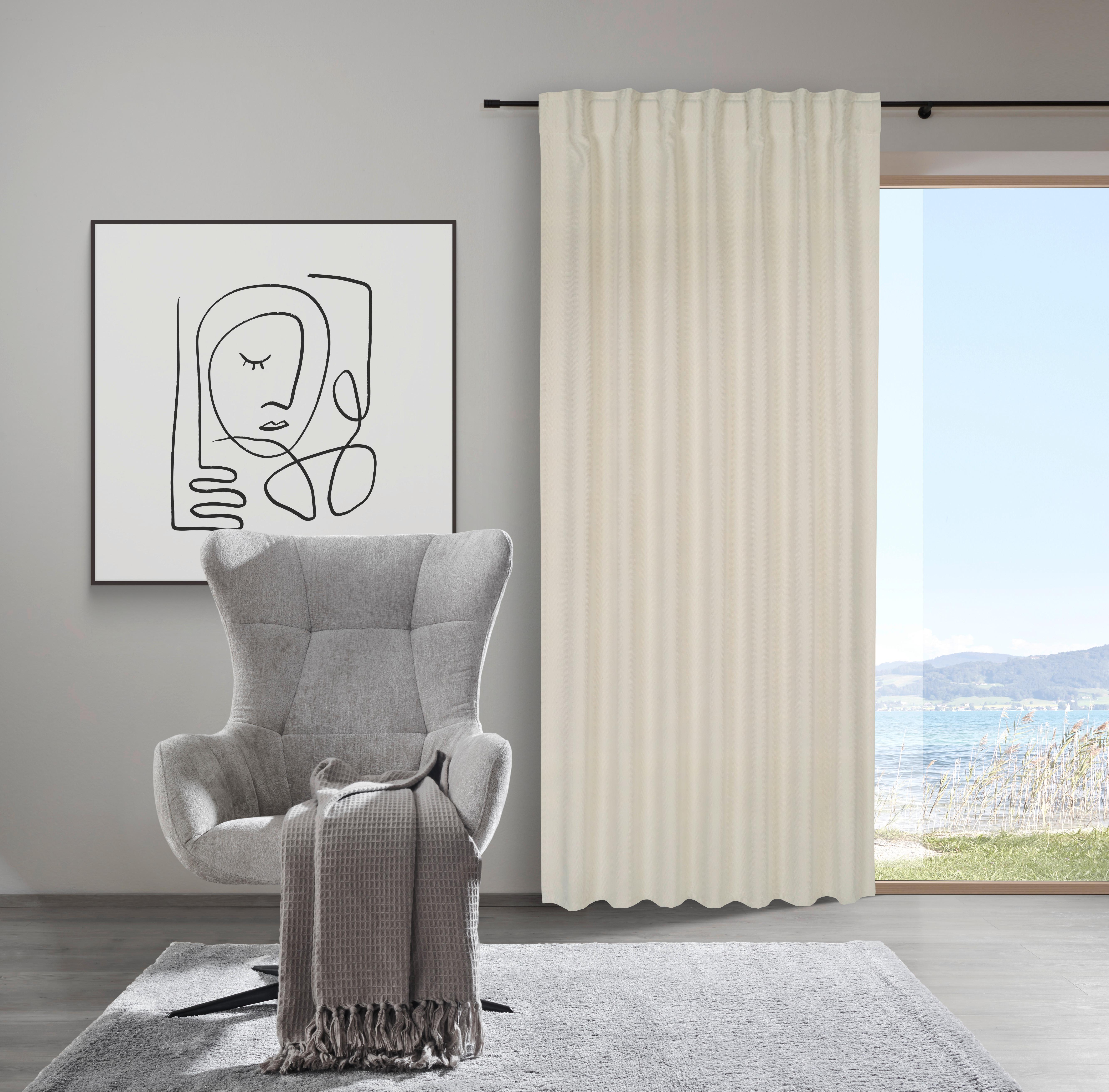 Fertigvorhang Linus Naturfarben ca. 140x255cm - Naturfarben, Design, Textil (140/255cm) - Premium Living