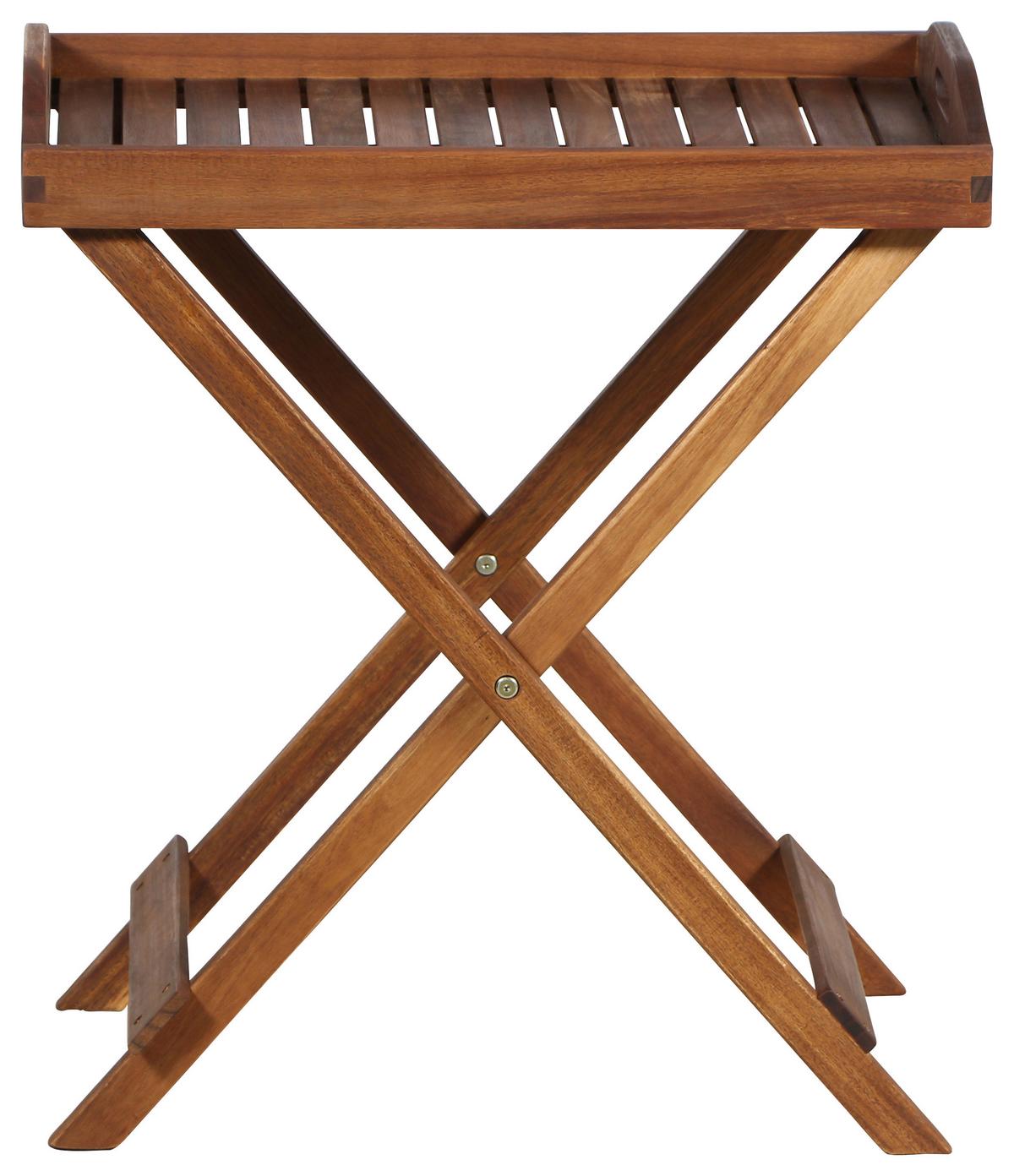 GARTENBEISTELLTISCH 358329 - Akaziefarben, MODERN, Holz (60/40,5/66,5cm) - Siena Garden