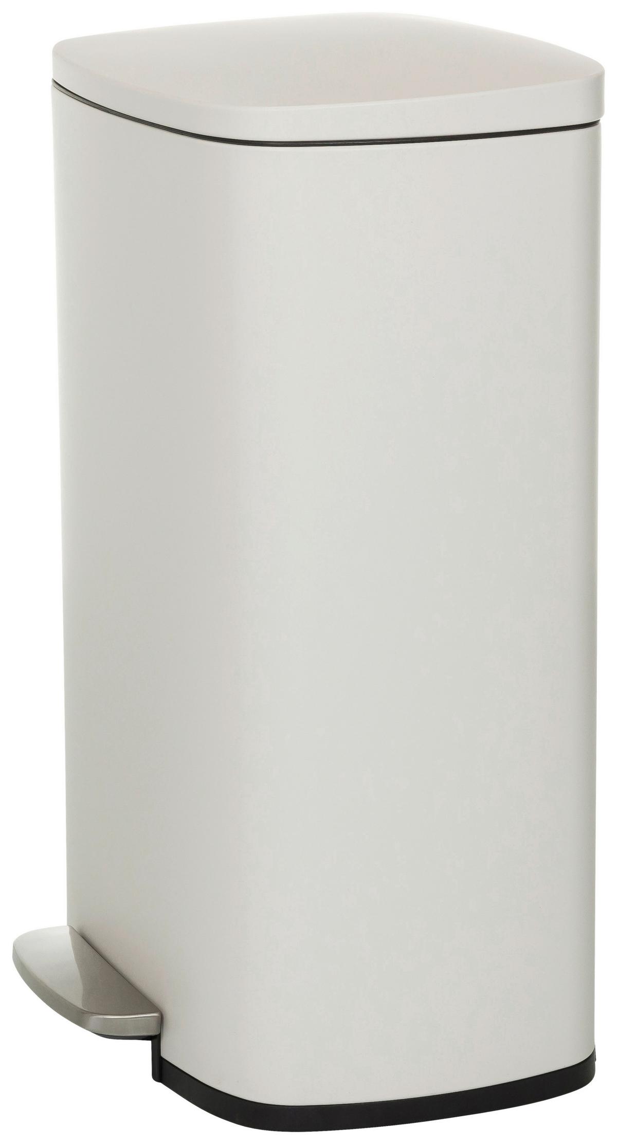 Abfallsammler Clean Beige ca. 30x64x42,5cm - Beige/Schwarz, MODERN, Kunststoff/Metall (30/64/42,5cm) - MID.YOU