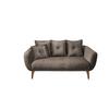 2,5-Sitzer-Sofa Baggio Braun Velours - Buchefarben/Braun, MODERN, Holz/Textil (196/94/103cm) - Livetastic