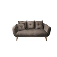 2,5-Sitzer-Sofa Baggio Braun Velours - Buchefarben/Braun, MODERN, Holz/Textil (196/94/103cm) - Livetastic