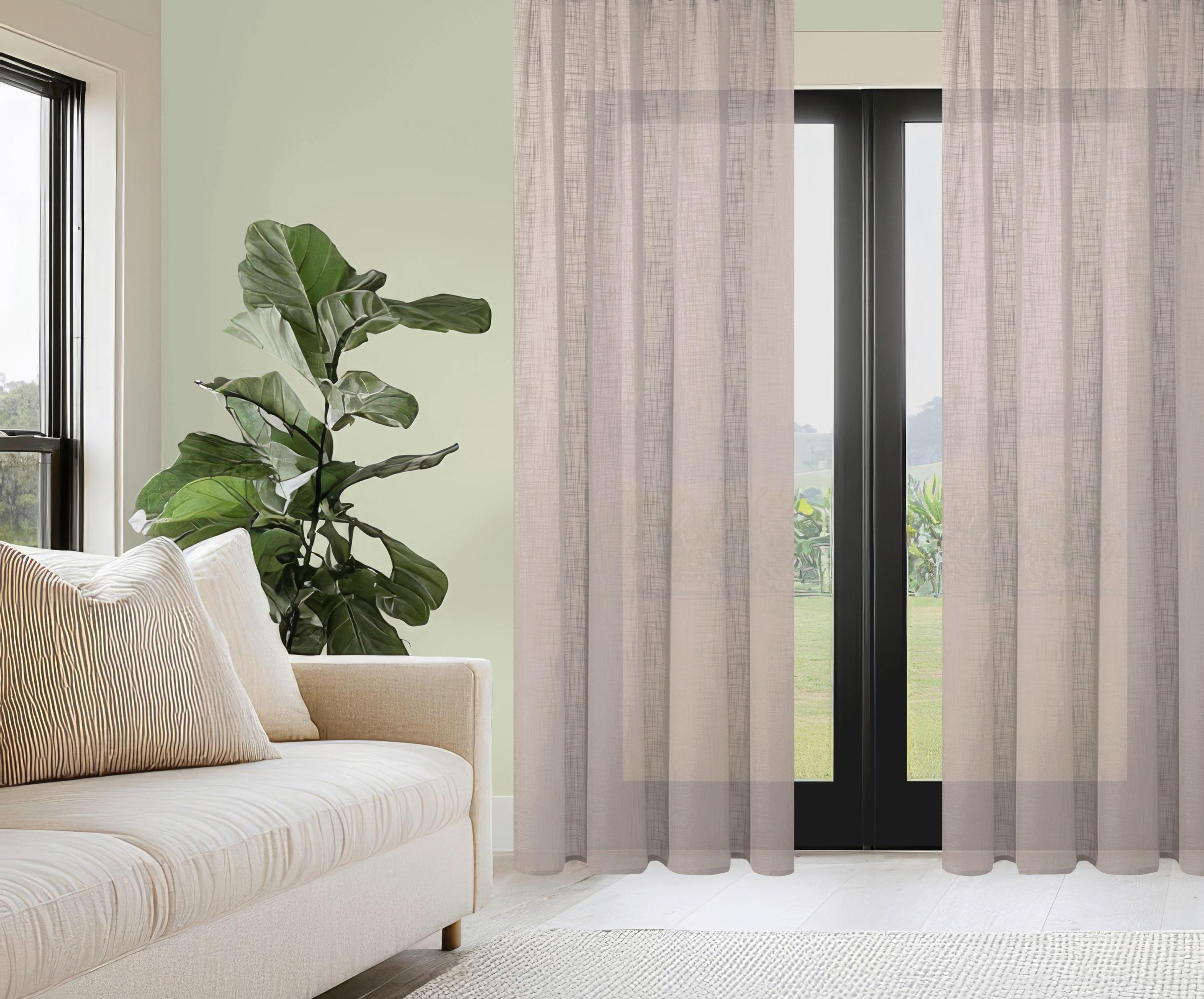 Fertigvorhang Softy Taupe ca. 140x225cm - Taupe, Basics, Textil (140/225cm)