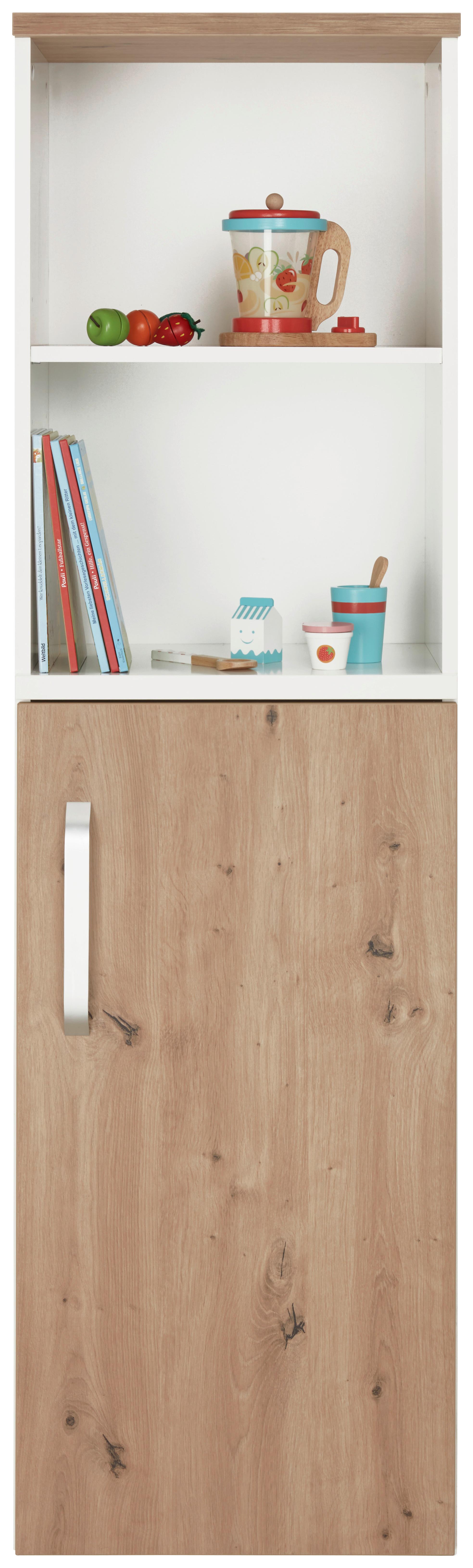 Standregal in Weiss/Artisan Eiche - Holzwerkstoff (45/160,5/41cm) - Roba