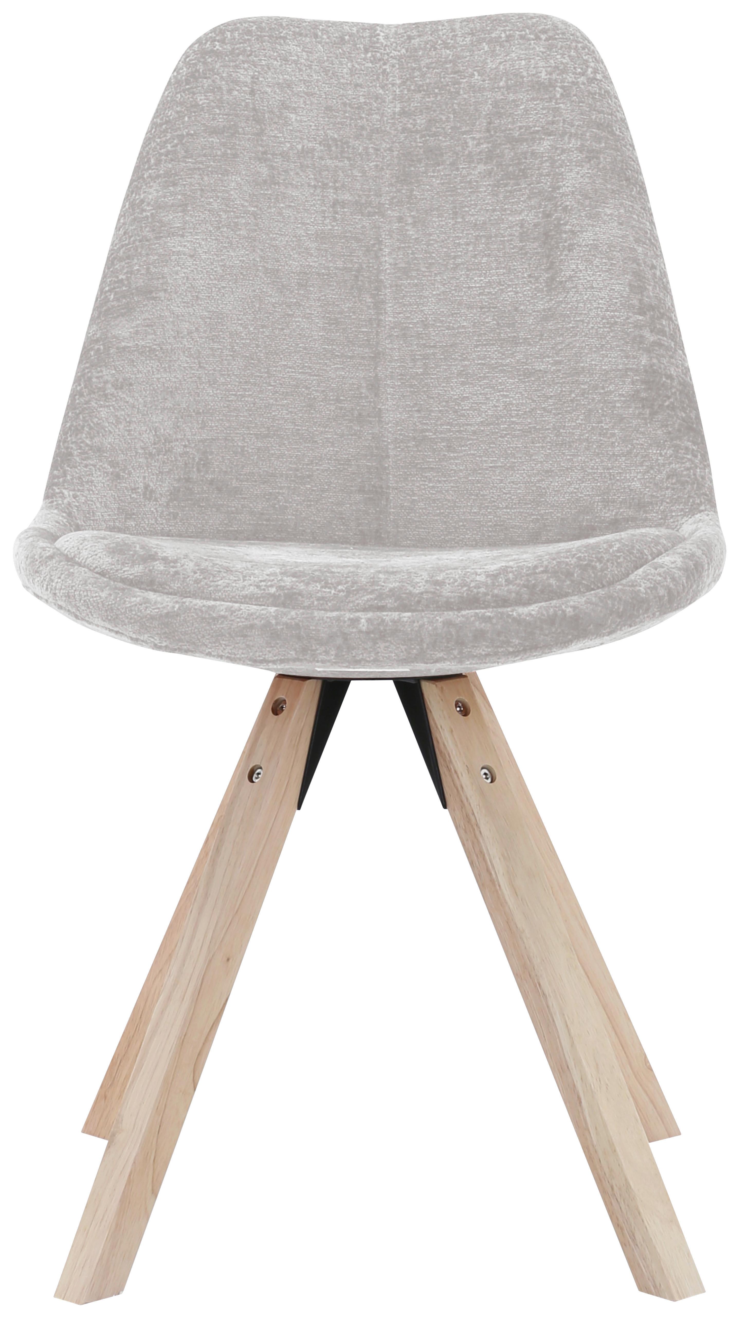 Stuhl Lilly 2 Beige - Beige/Naturfarben, MODERN, Holz/Textil (49/85/57cm) - Mömax