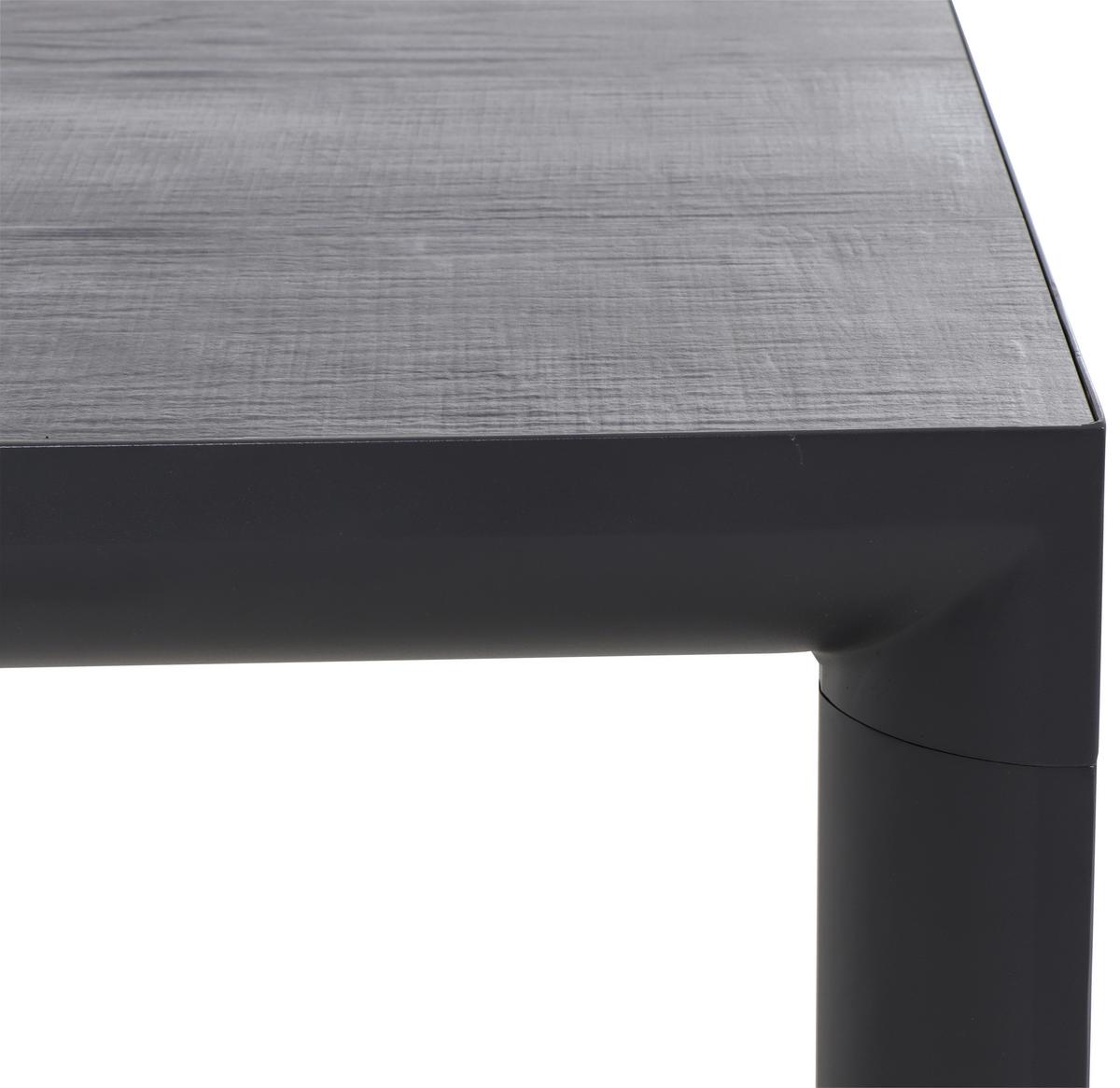 Gartentischgruppe Reno 5-tlg. Anthrazit - Anthrazit, Basics, Keramik/Kunststoff (100/88/180cm) - Siena Garden