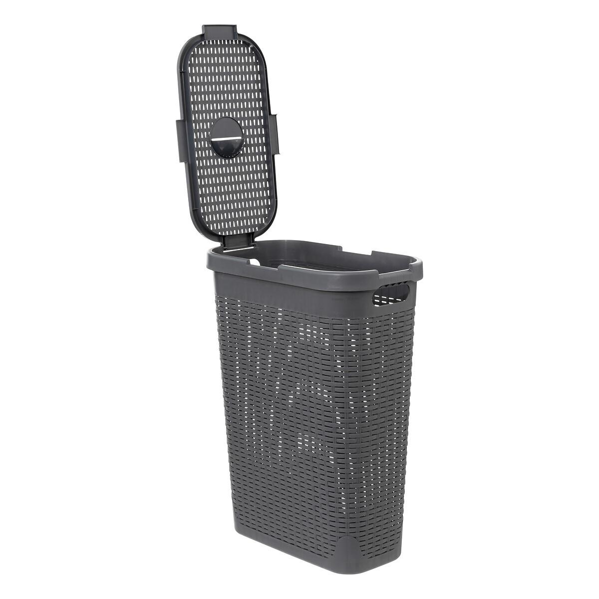 Košara Za Rublje Slim Basket - tamno siva, Konvencionalno (26,5/46,4/60,5cm)