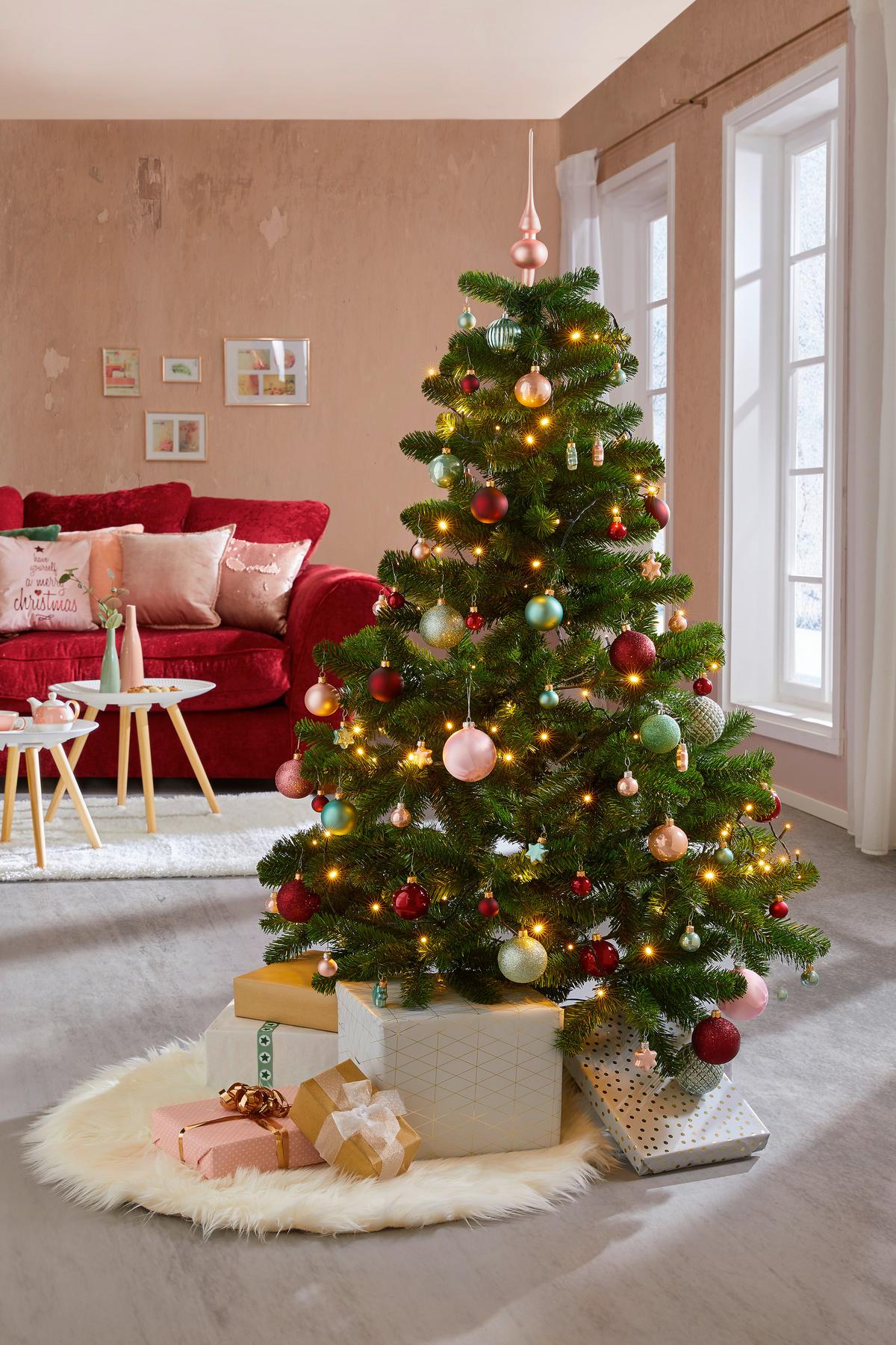 Weihnachtsbaum Charlton aus Kunststoff - Grün, Kunststoff (91/155cm)