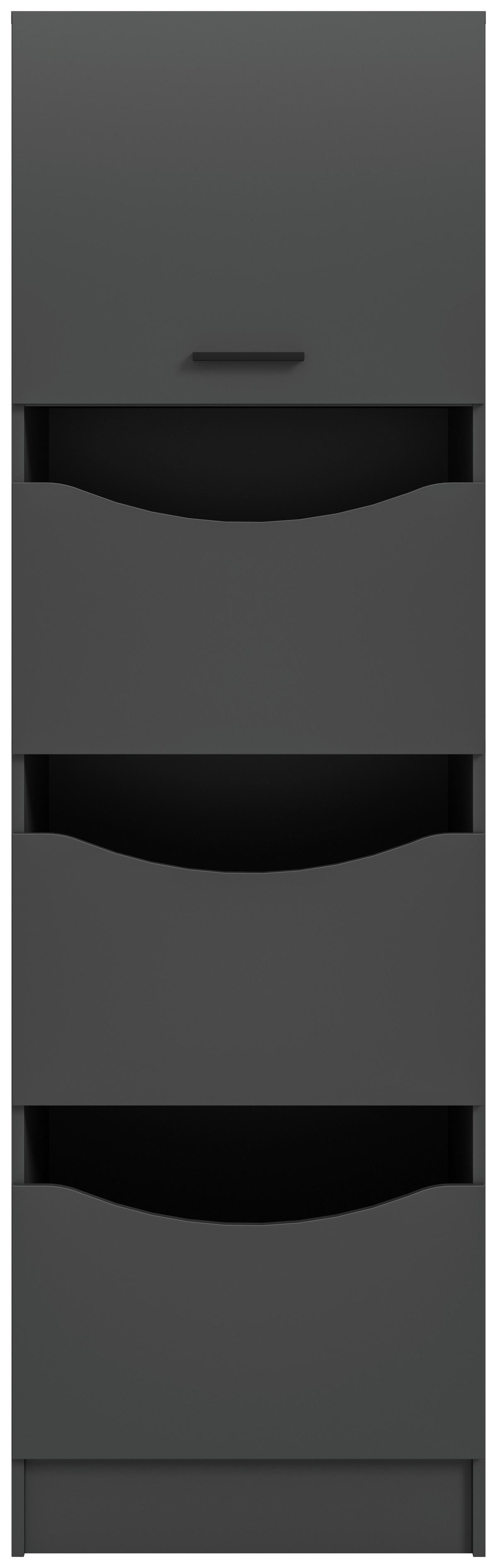 DULAP ÎNALT FREE - antracit, Basics, material pe bază de lemn (60/195/68cm) - MID.YOU