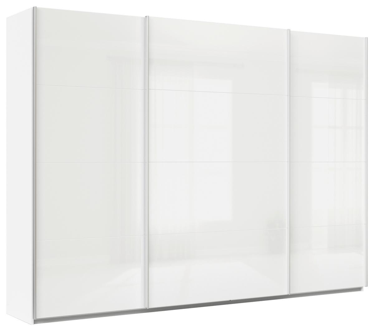 DULAP USI CULISANTE FELDKIRCH - alb/alb lucios intens, Modern, material pe bază de lemn (315/229/62cm)